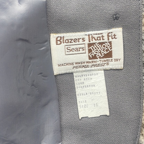 Sears Blazers That Fit Vintage Two Piece Suit Gray 16 - Picture 4 of 10